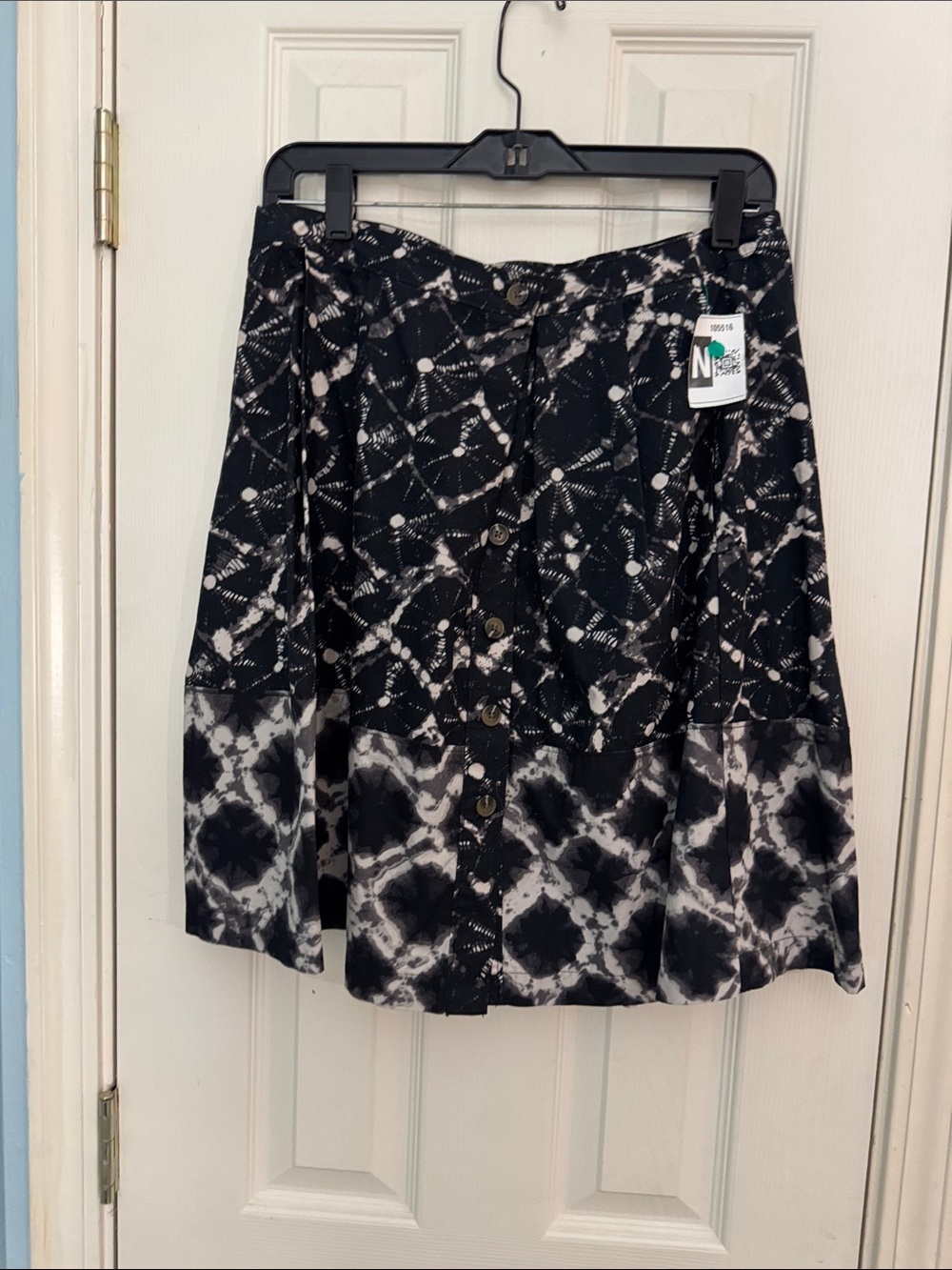 Thakoon for Target Black Tie-Dye Button-Front Women's Skirt